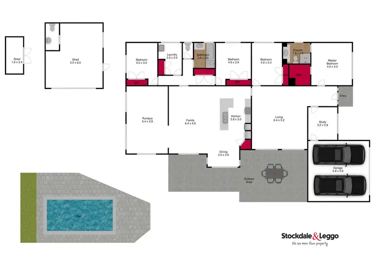 Floorplan of Homely house listing, 5 Durack Place, Traralgon VIC 3844