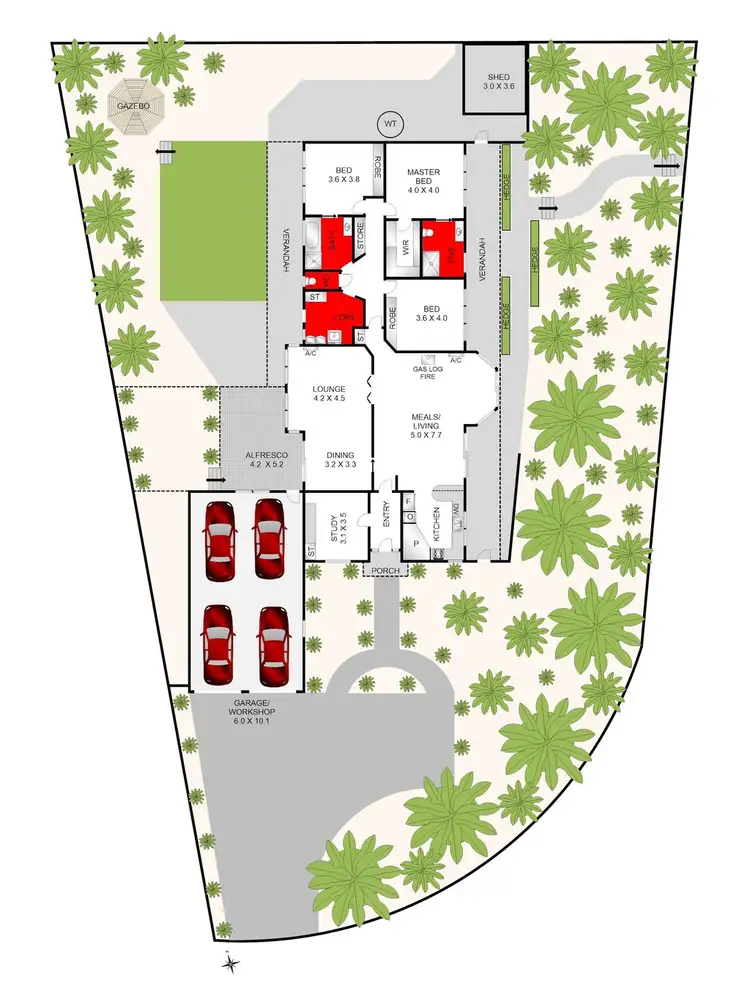 Floorplan of Homely house listing, 14 Trafalgar Square, Wandana Heights VIC 3216