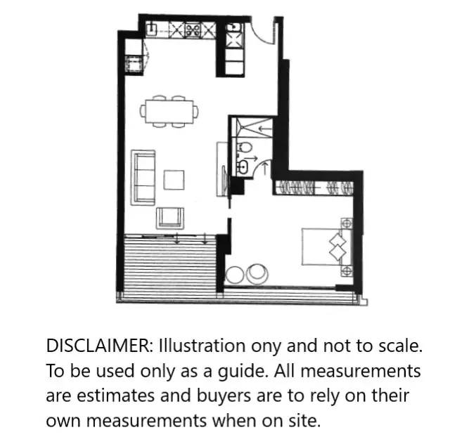 Floorplan of Homely apartment listing, 411 / 2 Moreau Parade, East Perth WA 6004