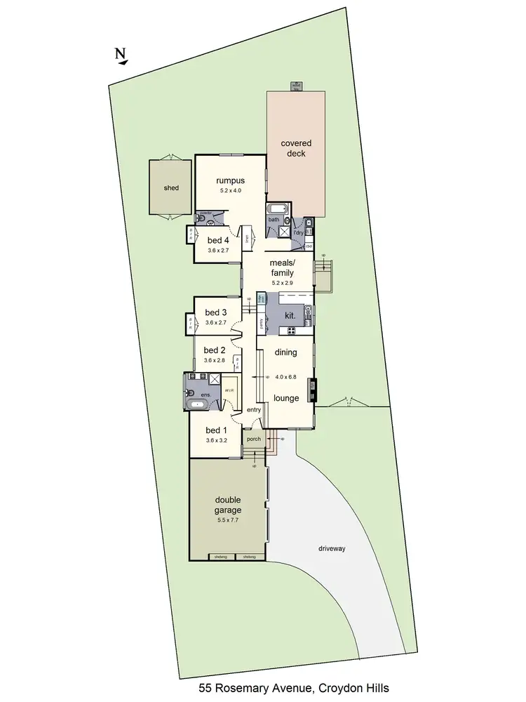 Floorplan of Homely house listing, 55 Rosemary Avenue, Croydon Hills VIC 3136