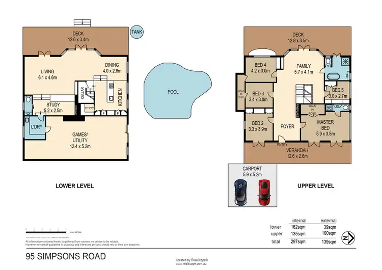 Floorplan of Homely house listing, 95 Simpsons Road, Bardon QLD 4065