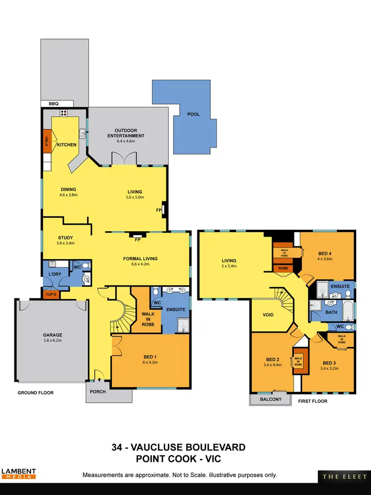 Floorplan of Homely house listing, 34 Vaucluse Boulevard, Sanctuary Lakes VIC 3030