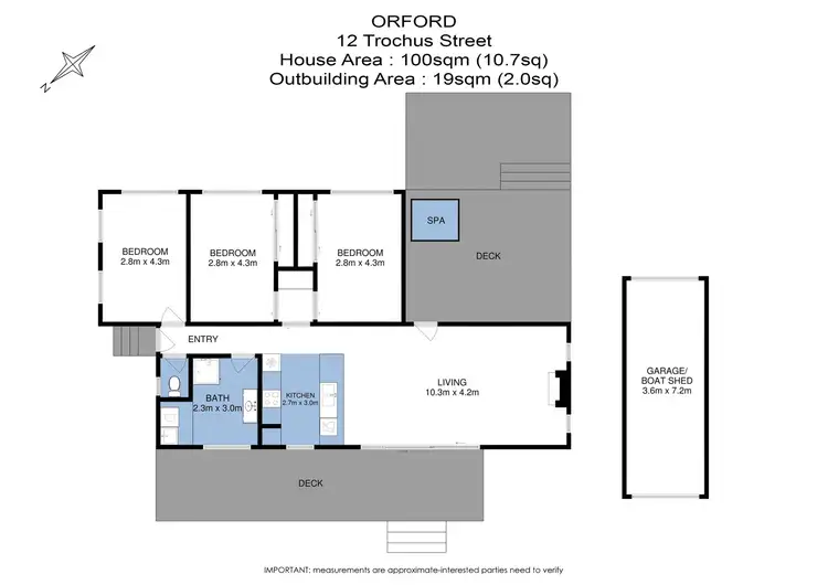 Floorplan of Homely house listing, 12 Trochus Street, Orford TAS 7190
