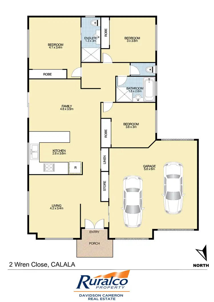Floorplan of Homely house listing, 2 Wren Close, Tamworth NSW 2340