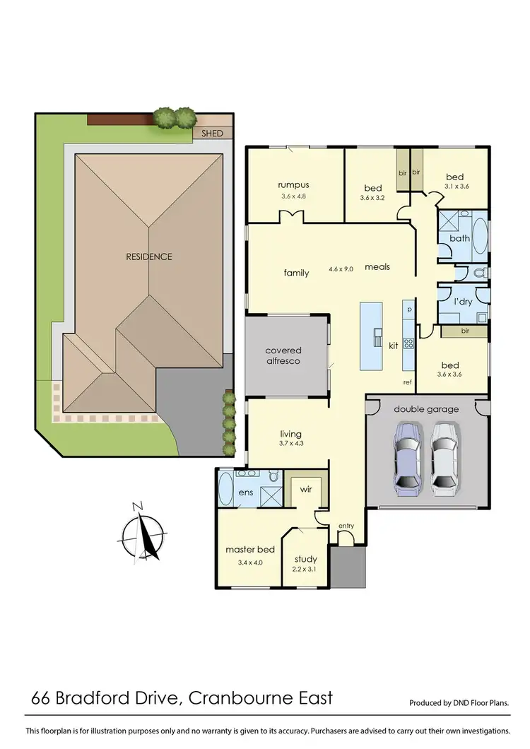 Floorplan of Homely house listing, 66 Bradford Drive, Cranbourne East VIC 3977