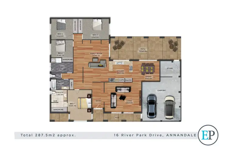 Floorplan of Homely house listing, 16 River Park Drive, Annandale QLD 4814