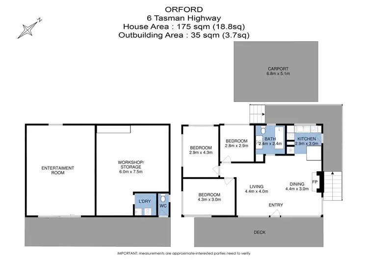 Floorplan of Homely house listing, 6 Tasman Highway, Orford TAS 7190
