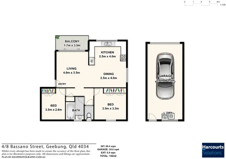 Floorplan of Homely unit listing, 4/8 Bassano Street, Geebung QLD 4034