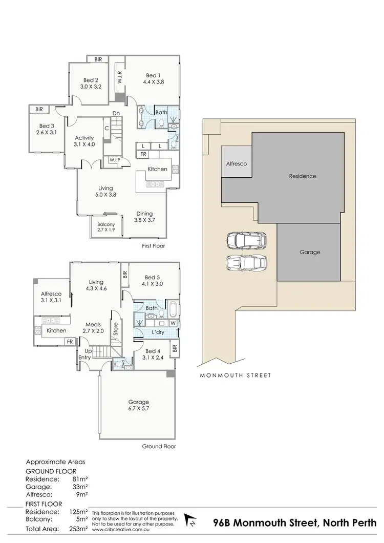 Floorplan of Homely house listing, 96B Monmouth Street, North Perth WA 6006