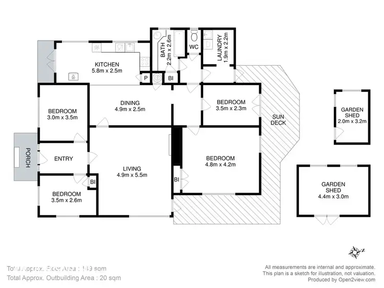 Floorplan of Homely house listing, 12 Gourlay Street, Blackmans Bay TAS 7052