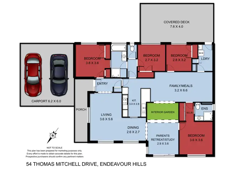 Floorplan of Homely house listing, 54 Thomas Mitchell Drive, Endeavour Hills VIC 3802