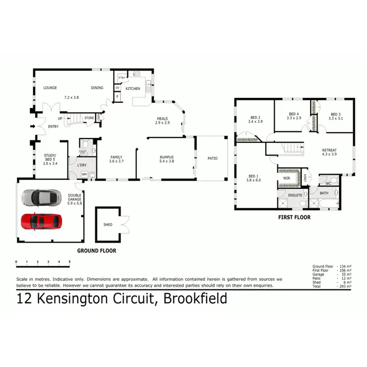 Floorplan of Homely house listing, 12 Kensington Circuit, Brookfield QLD 4069