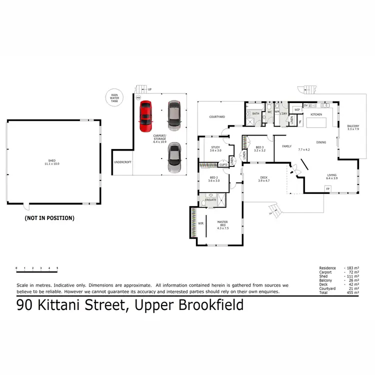 Floorplan of Homely rural property listing, 90 Kittani Street, Upper Brookfield QLD 4069