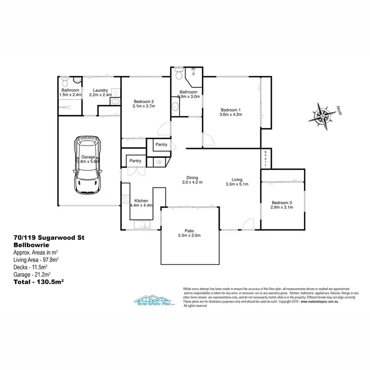 Floorplan of Homely villa listing, 70/119 Sugarwood Street, Moggill QLD 4070