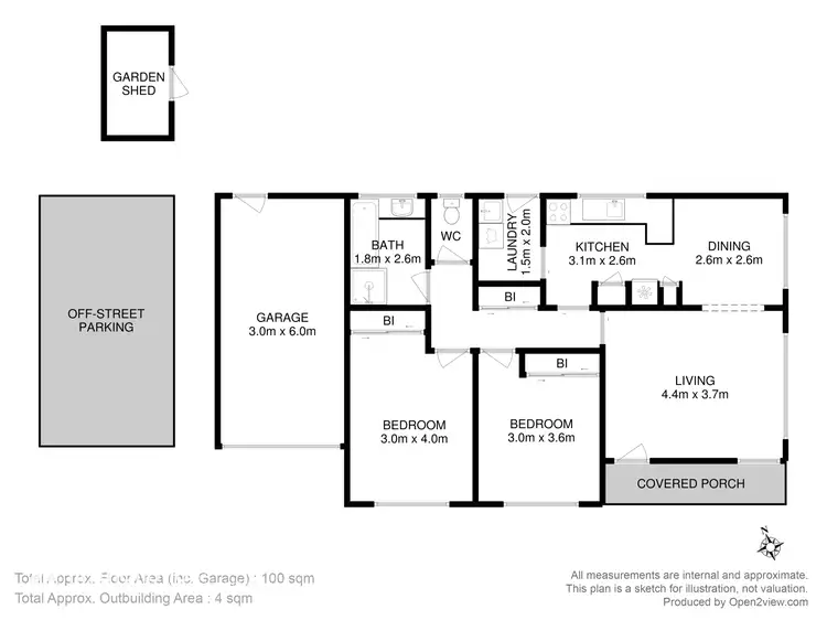 Floorplan of Homely unit listing, 1/27 Walker Street, Sorell TAS 7172