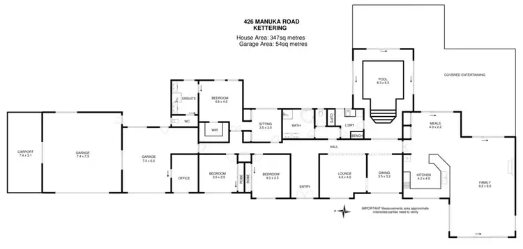 Floorplan of Homely house listing, 426 Manuka Road, Kettering TAS 7155