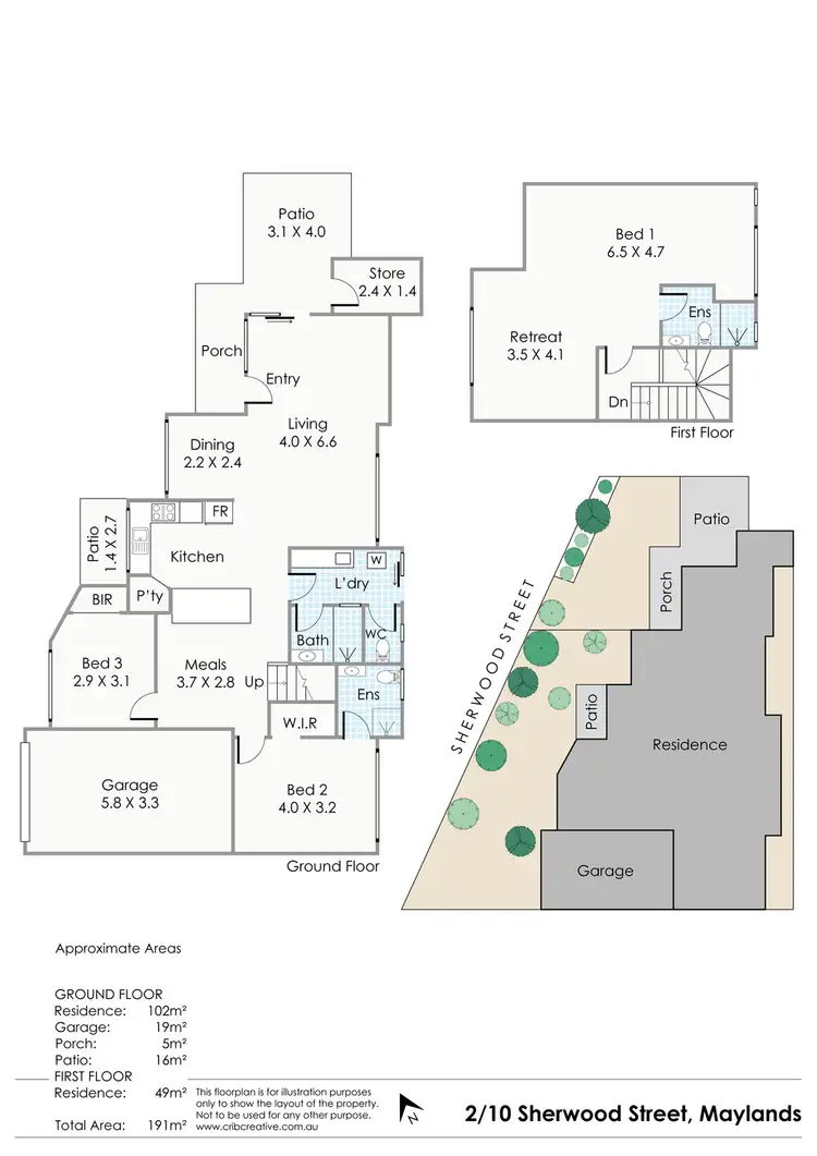 Floorplan of Homely townhouse listing, 2/10 Sherwood Street, Maylands WA 6051