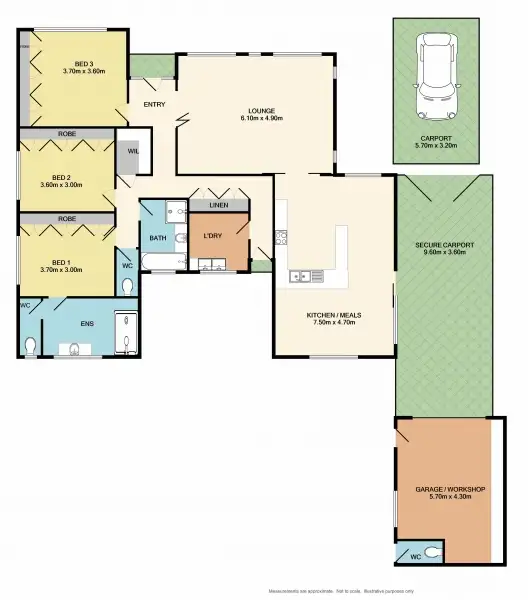 Floorplan of Homely house listing, 35 Walker Street, Benalla VIC 3672