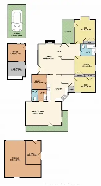 Floorplan of Homely house listing, 25 Thomas Street, Benalla VIC 3672