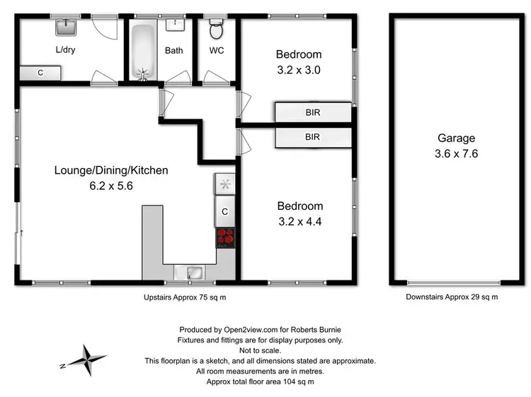 Floorplan of Homely unit listing, 2/59 Manuka Drive, Romaine TAS 7320