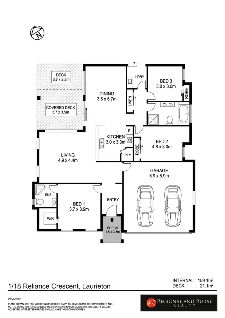 Floorplan of Homely villa listing, 1/18 Reliance Crescent, Laurieton NSW 2443