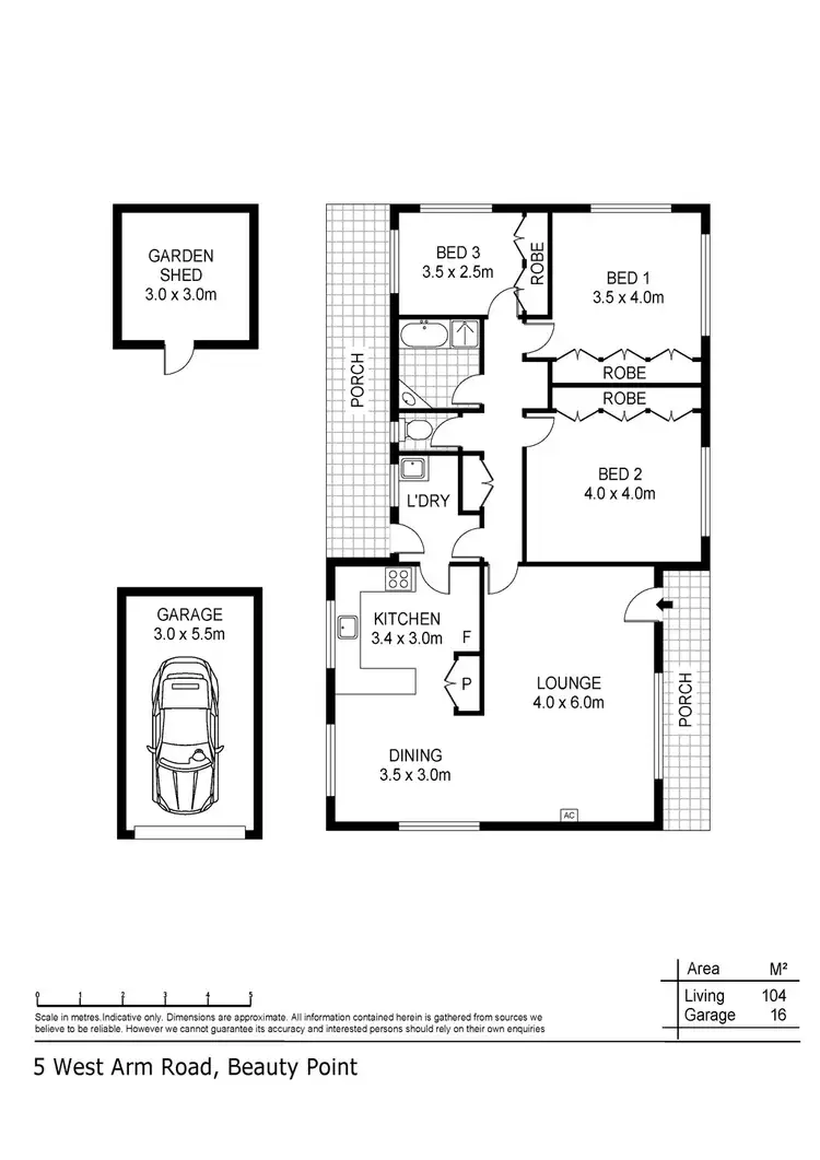 Floorplan of Homely house listing, 5 West Arm Road, Beauty Point TAS 7270