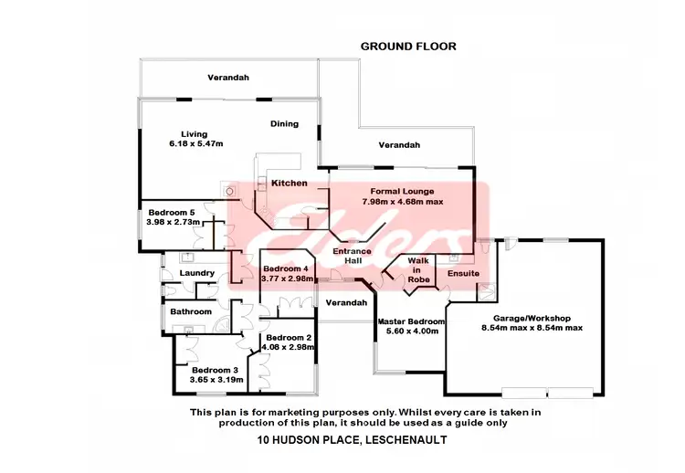 Floorplan of Homely house listing, 10 Hudson Place, Leschenault WA 6233