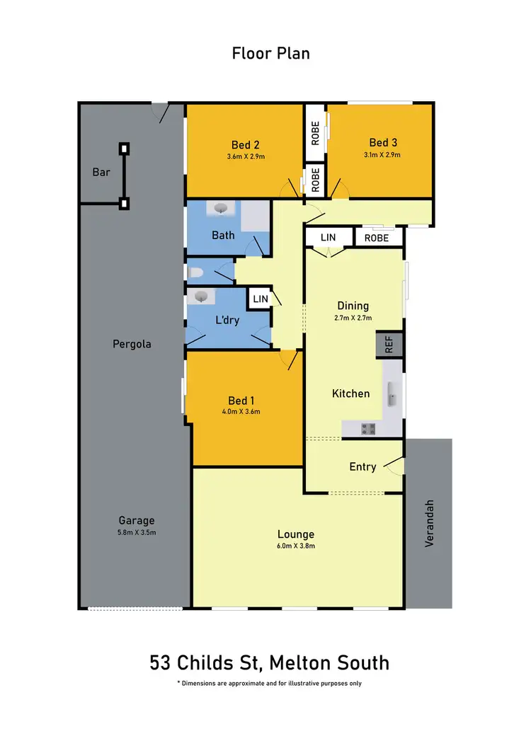 Floorplan of Homely house listing, 53 Childs street, Melton South VIC 3338