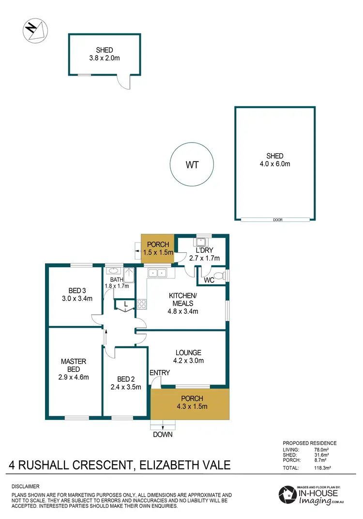 Floorplan of Homely house listing, 4 Rushall Crescent, Elizabeth Vale SA 5112