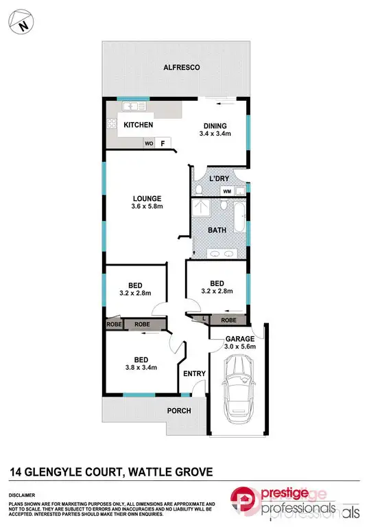 Floorplan of Homely house listing, 14 Glengyle Court, Wattle Grove NSW 2173