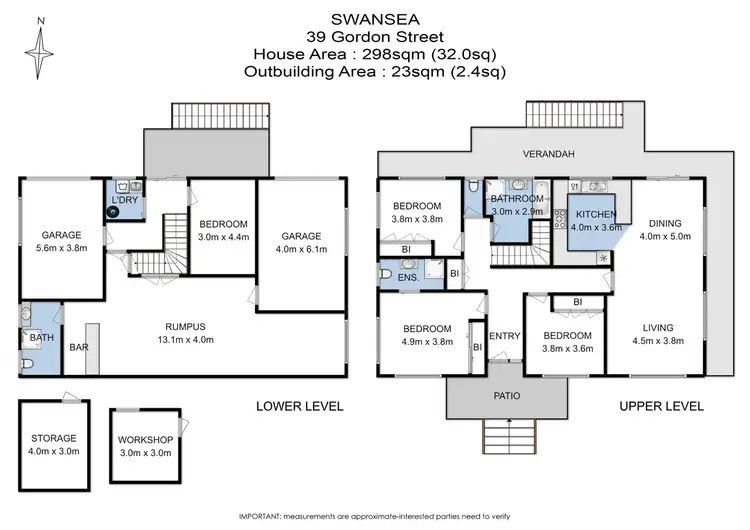 Floorplan of Homely house listing, 39 Gordon Street, Swansea TAS 7190