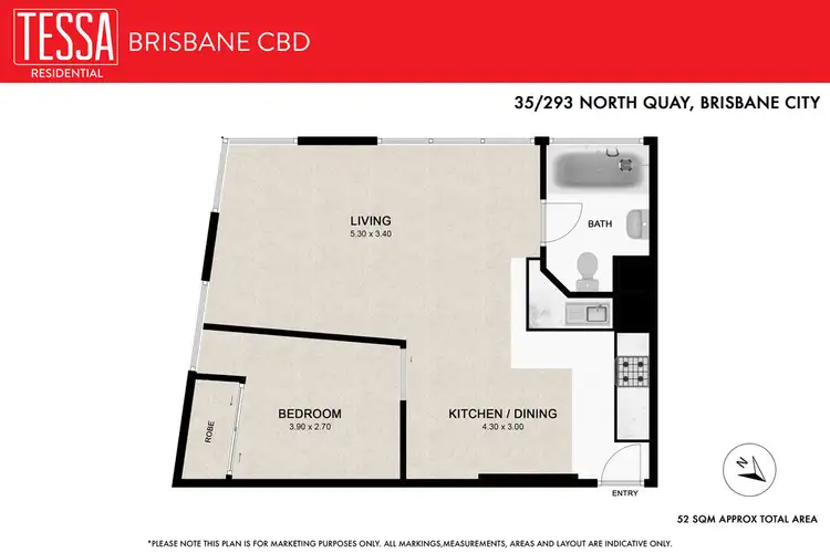 Floorplan of Homely apartment listing, 35/293 North Quay, Brisbane City QLD 4000