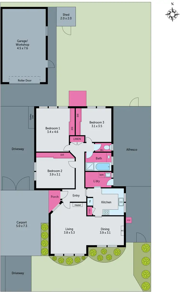 Floorplan of Homely house listing, 39 Caldermeade Road, Corio VIC 3214
