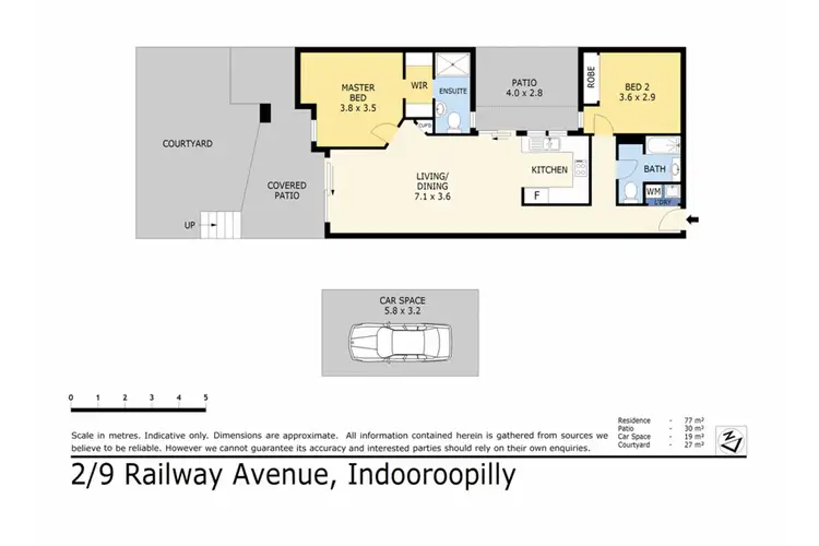 Floorplan of Homely unit listing, 2/9 Railway Avenue, Indooroopilly QLD 4068
