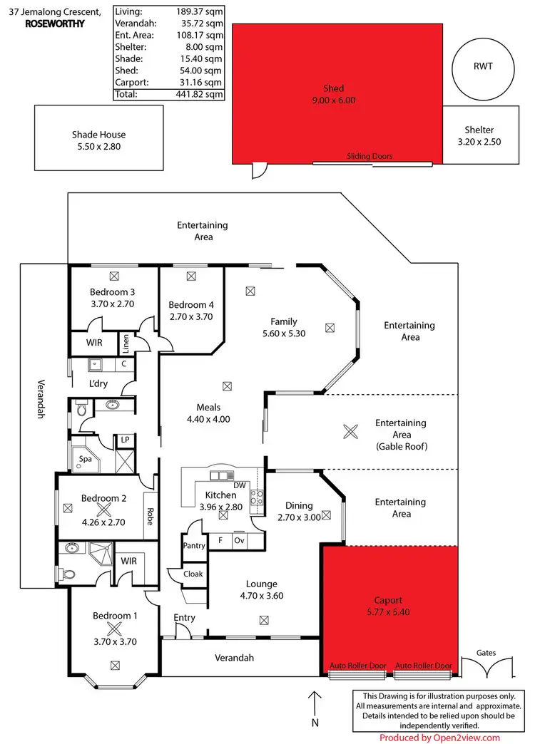 Floorplan of Homely house listing, 37 Jemalong Crescent, Roseworthy SA 5371