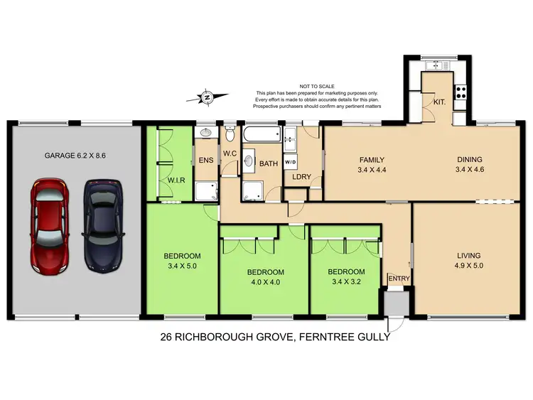 Floorplan of Homely house listing, 26 Richborough Grove, Ferntree Gully VIC 3156