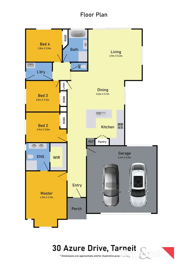 Floorplan of Homely house listing, 30 Azure Drive, Tarneit VIC 3029