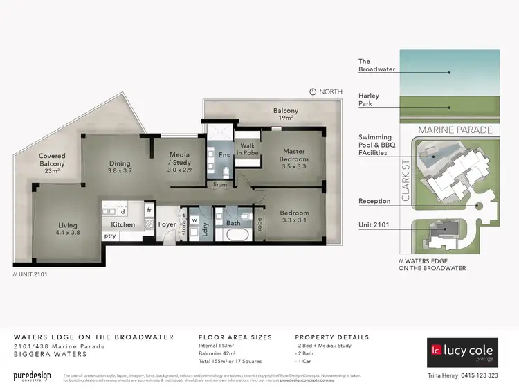 Floorplan of Homely apartment listing, 2101/438 Marine Parade, Biggera Waters QLD 4216