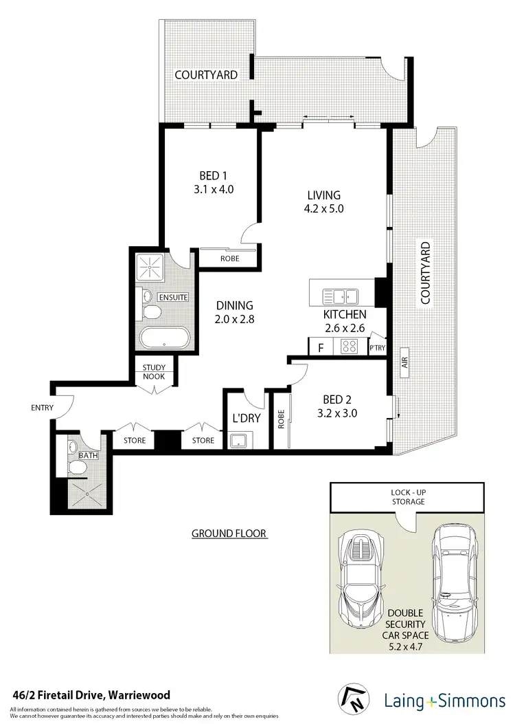 Floorplan of Homely apartment listing, 46/2 Firetail Drive, Warriewood NSW 2102