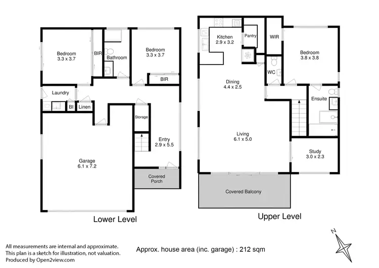 Floorplan of Homely townhouse listing, 2/10 Eldon Street, Lindisfarne TAS 7015