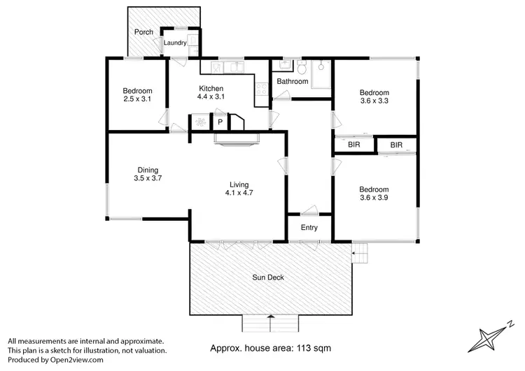 Floorplan of Homely unit listing, 1/10 Eldon Street, Lindisfarne TAS 7015