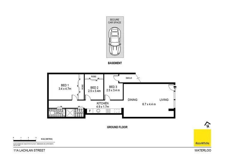 Floorplan of Homely apartment listing, 11A Lachlan Street, Waterloo NSW 2017