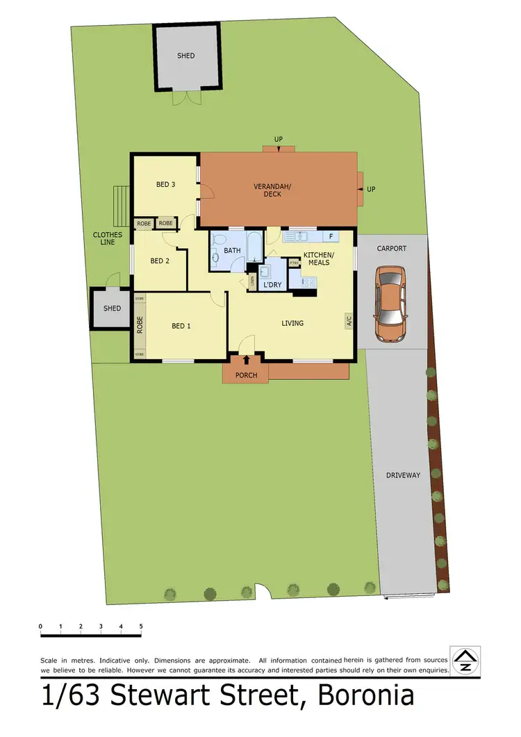 Floorplan of Homely unit listing, 1/63 Stewart Street, Boronia VIC 3155