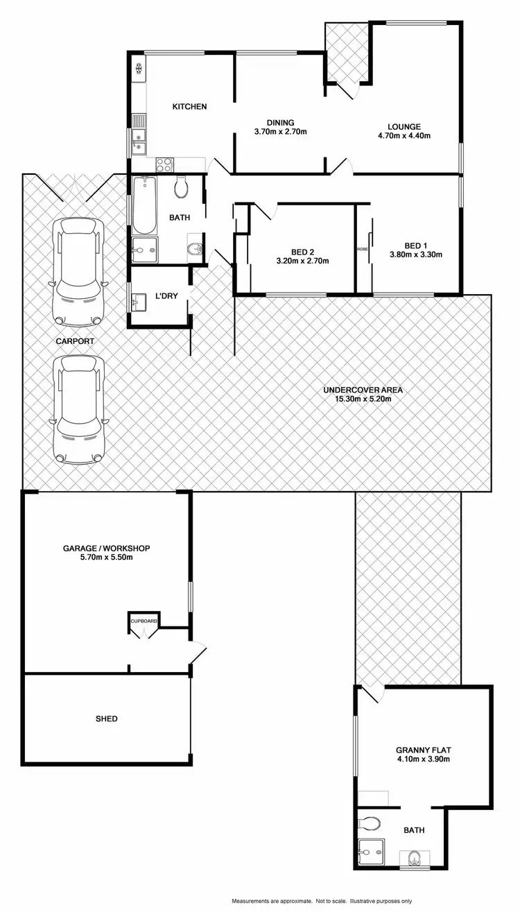 Floorplan of Homely house listing, 6 Schlink Street, Wodonga VIC 3690