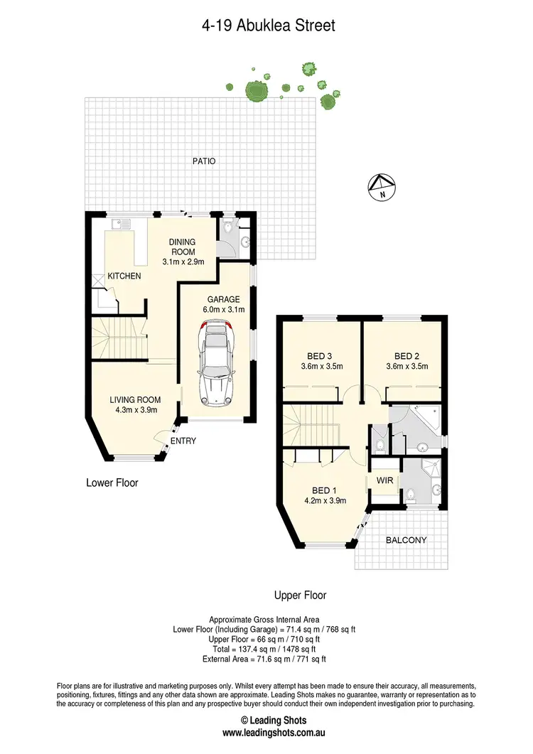 Floorplan of Homely townhouse listing, 4/19 Abuklea Street, Wilston QLD 4051
