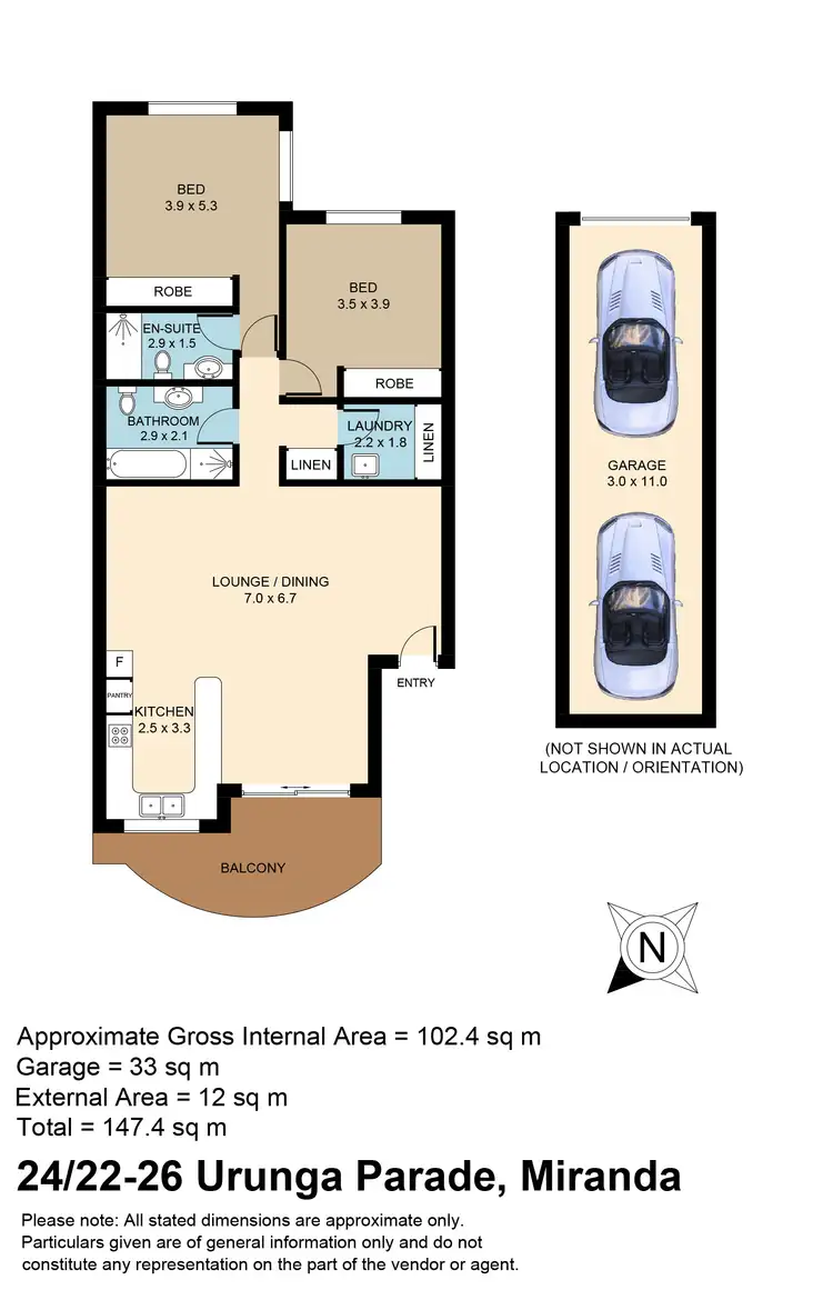 Floorplan of Homely apartment listing, 24/22-26 Urunga Parade, Miranda NSW 2228