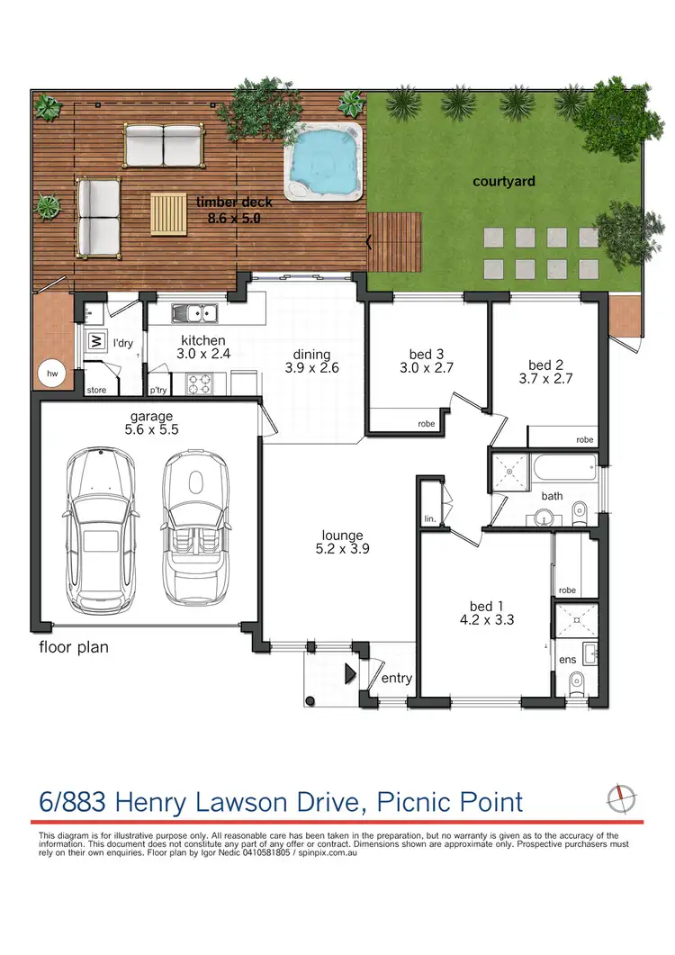 Floorplan of Homely house listing, 6 / 883 Henry Lawson Drive, Picnic Point NSW 2213