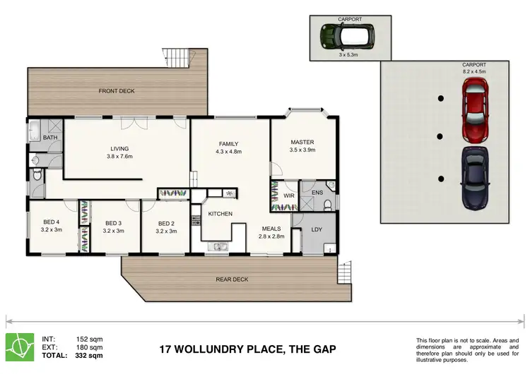 Floorplan of Homely house listing, 17 Wollundry Place, The Gap QLD 4061