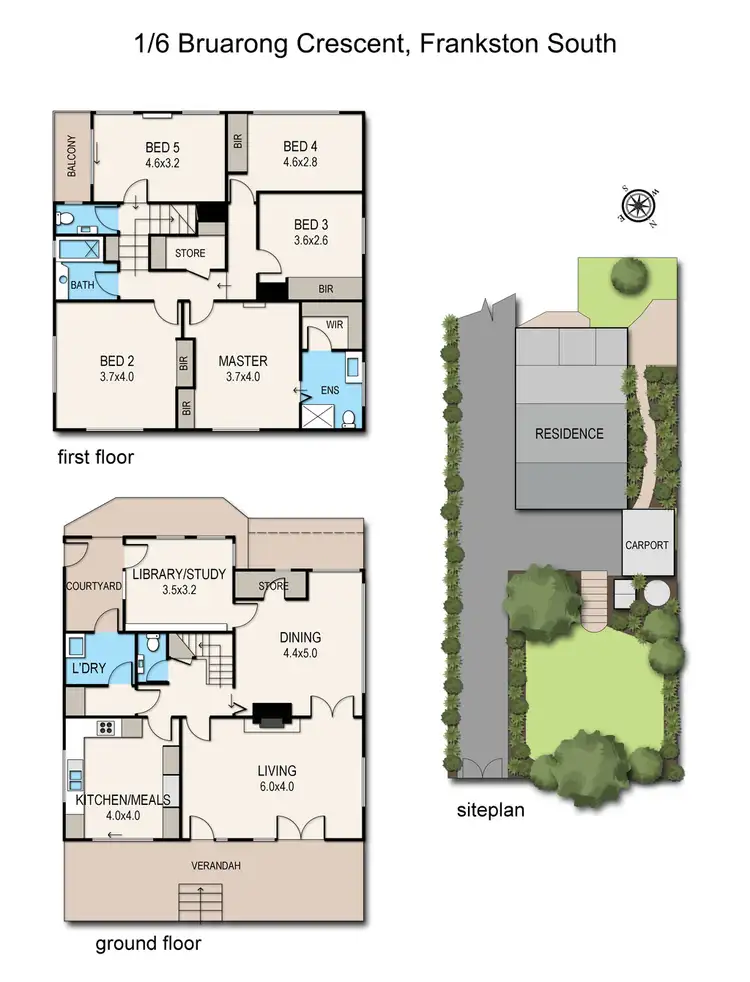 Floorplan of Homely house listing, 1/6 Bruarong Crecsent, Frankston South VIC 3199