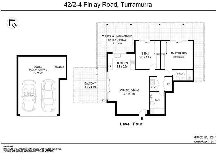 Floorplan of Homely apartment listing, 42/2-4 Finlay Road, Turramurra NSW 2074